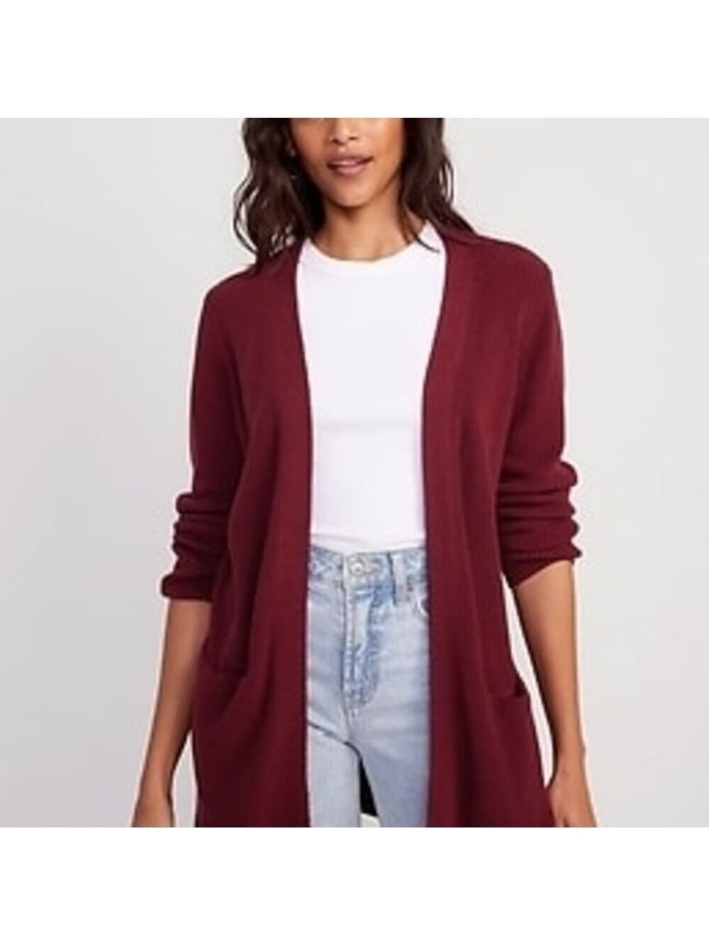 Old Navy Textured Open Cardigan Rust Color